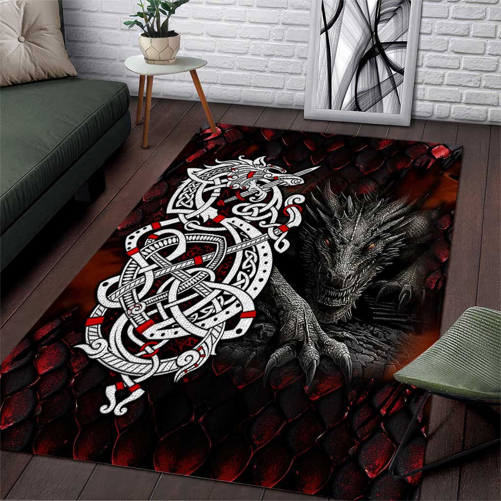 Viking Dragons Area Rug Norse Mythology - Wonder Print Shop