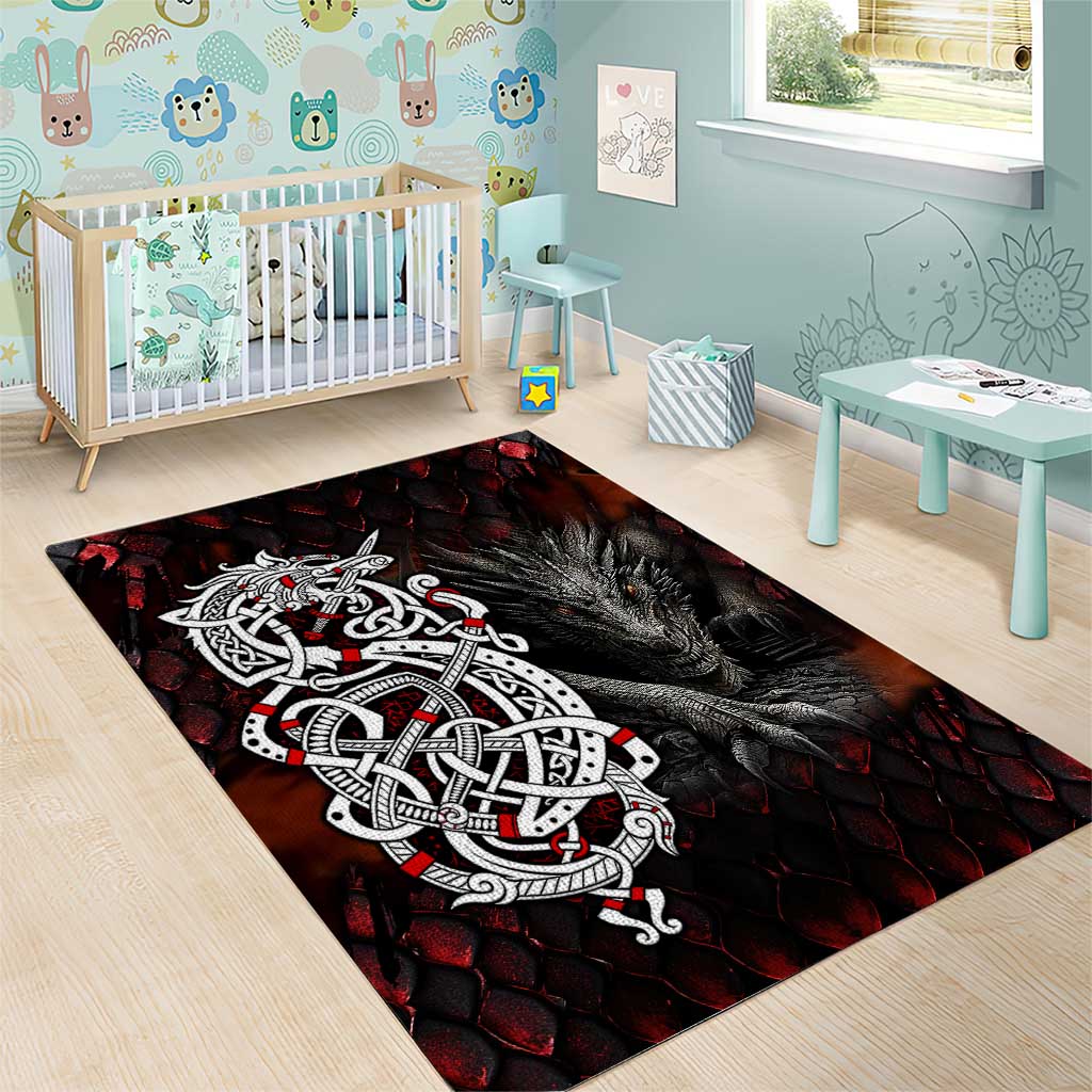 Viking Dragons Area Rug Norse Mythology - Wonder Print Shop