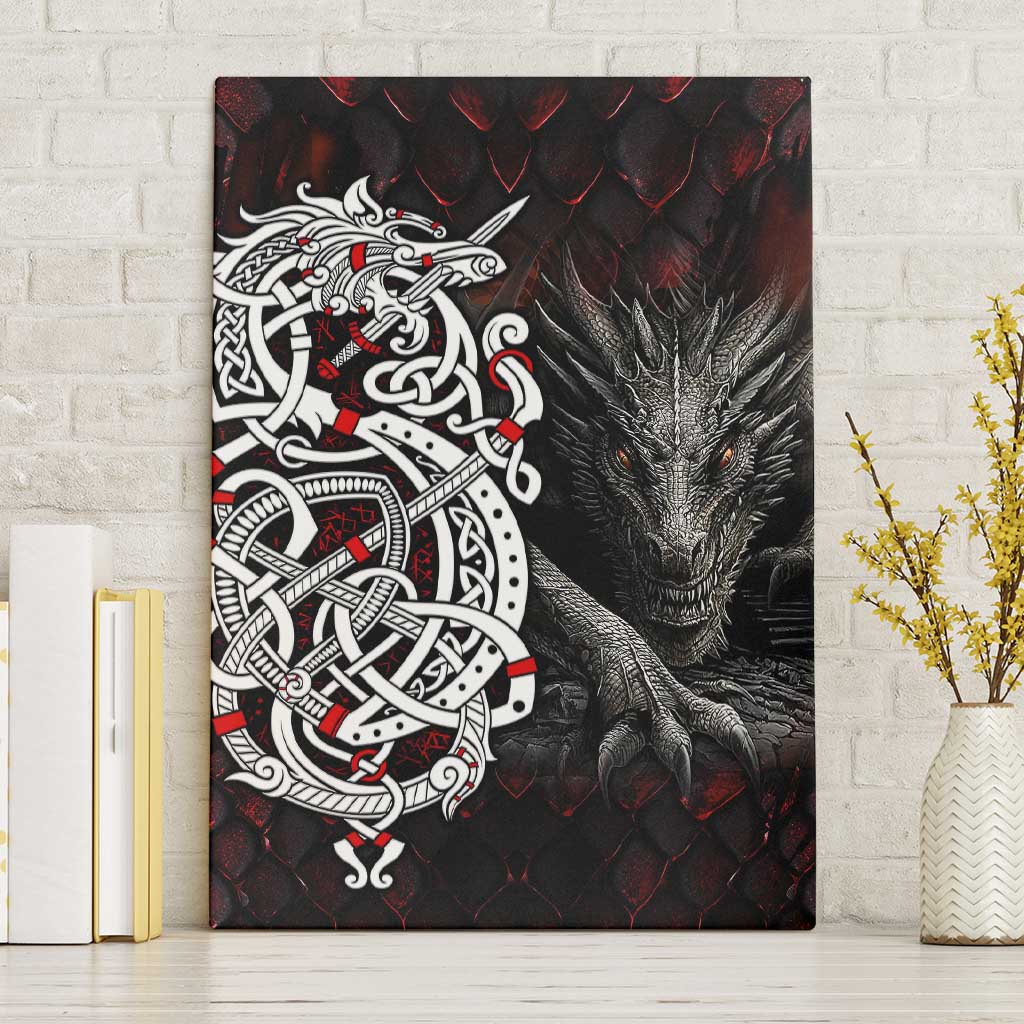 Viking Dragons Canvas Wall Art Norse Mythology - Wonder Print Shop