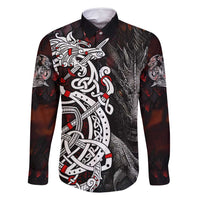 Viking Dragons Family Matching Off Shoulder Maxi Dress and Hawaiian Shirt Norse Mythology - Wonder Print Shop