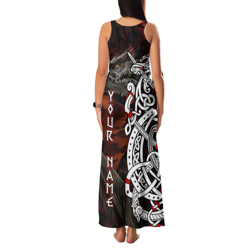 Viking Dragons Family Matching Tank Maxi Dress and Hawaiian Shirt Norse Mythology - Wonder Print Shop