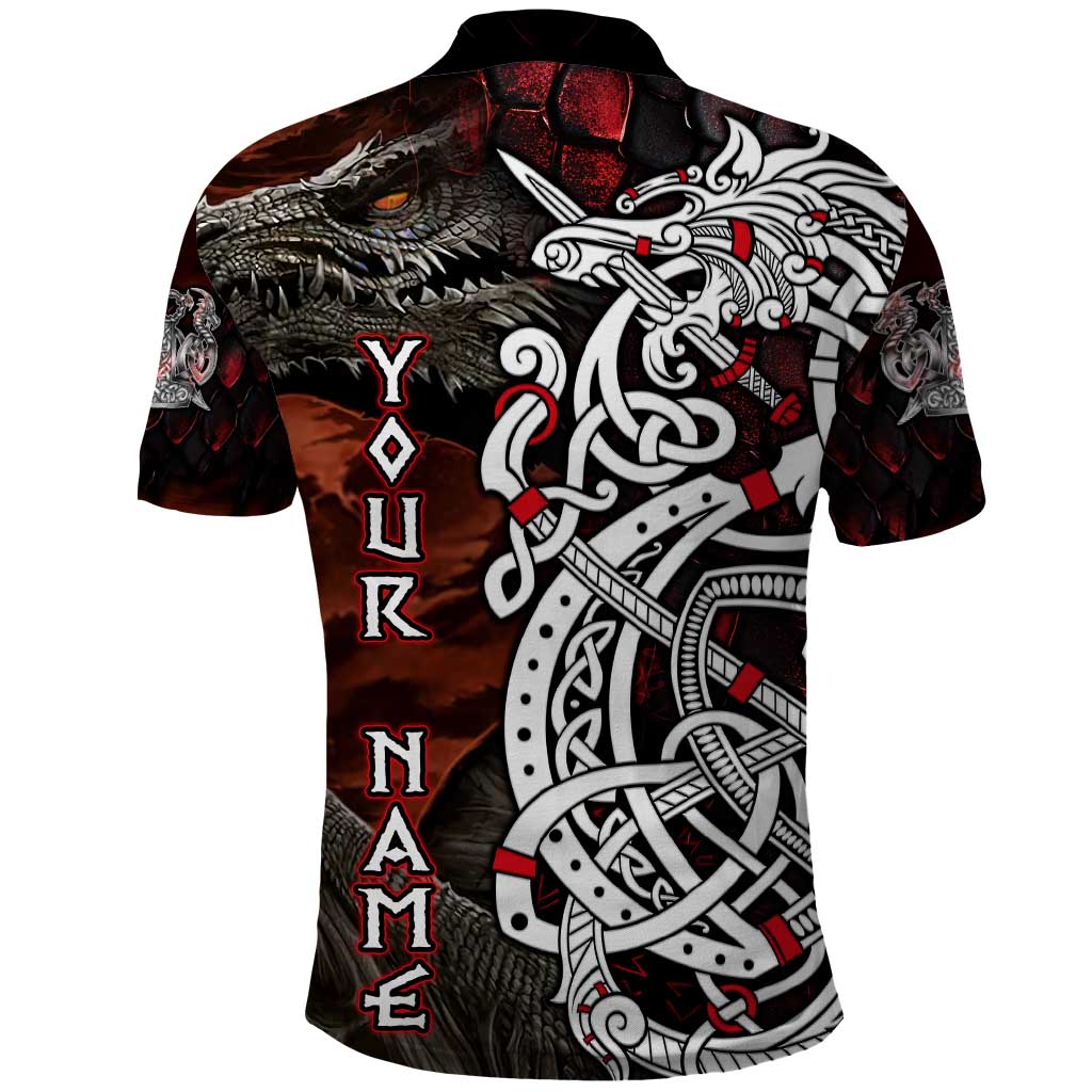 Viking Dragons Polo Shirt Norse Mythology - Wonder Print Shop