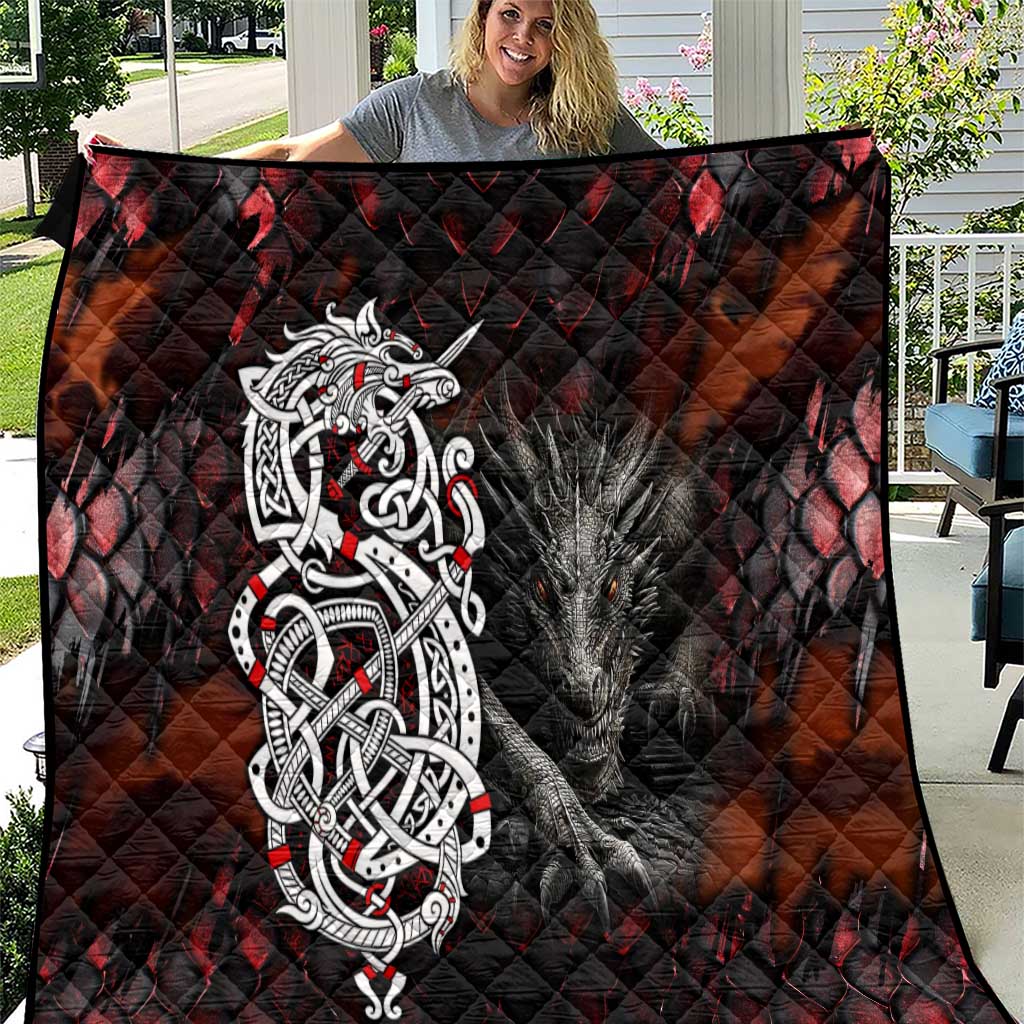 Viking Dragons Quilt Norse Mythology - Wonder Print Shop