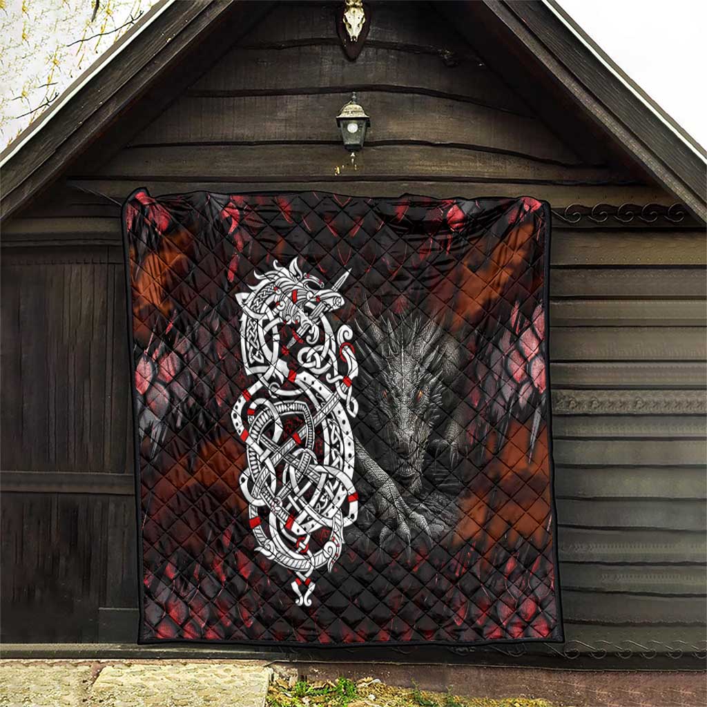 Viking Dragons Quilt Norse Mythology - Wonder Print Shop