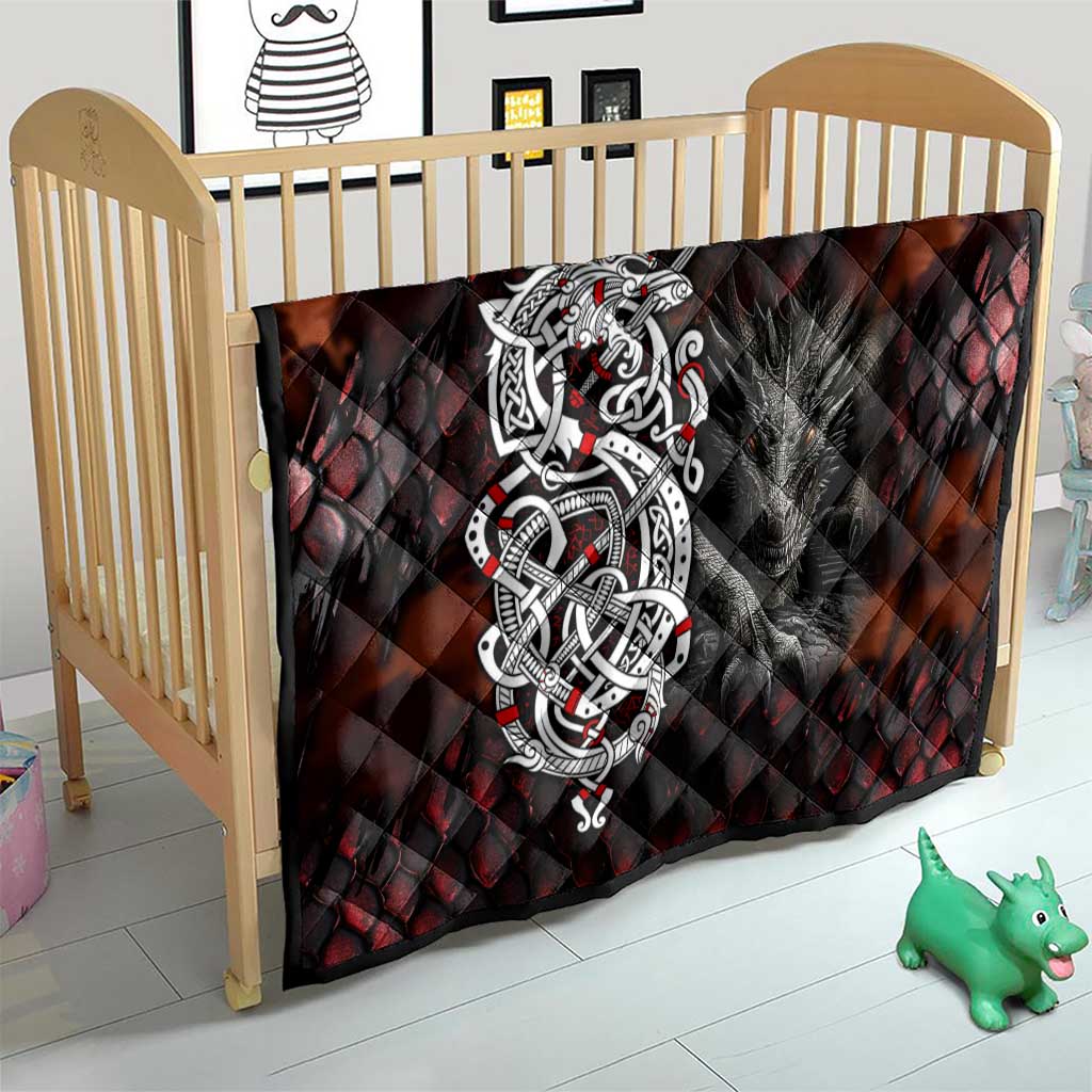 Viking Dragons Quilt Norse Mythology - Wonder Print Shop