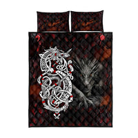 Viking Dragons Quilt Bed Set Norse Mythology - Wonder Print Shop
