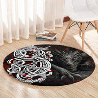 Viking Dragons Round Carpet Norse Mythology