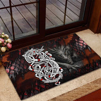 Viking Dragons Rubber Doormat Norse Mythology - Wonder Print Shop