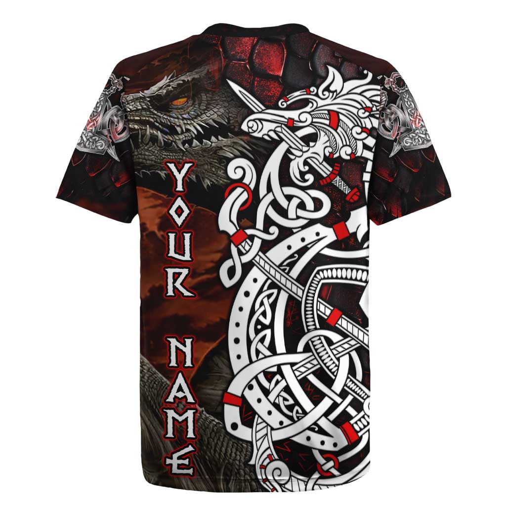 Viking Dragons Rugby Jersey Norse Mythology - Wonder Print Shop
