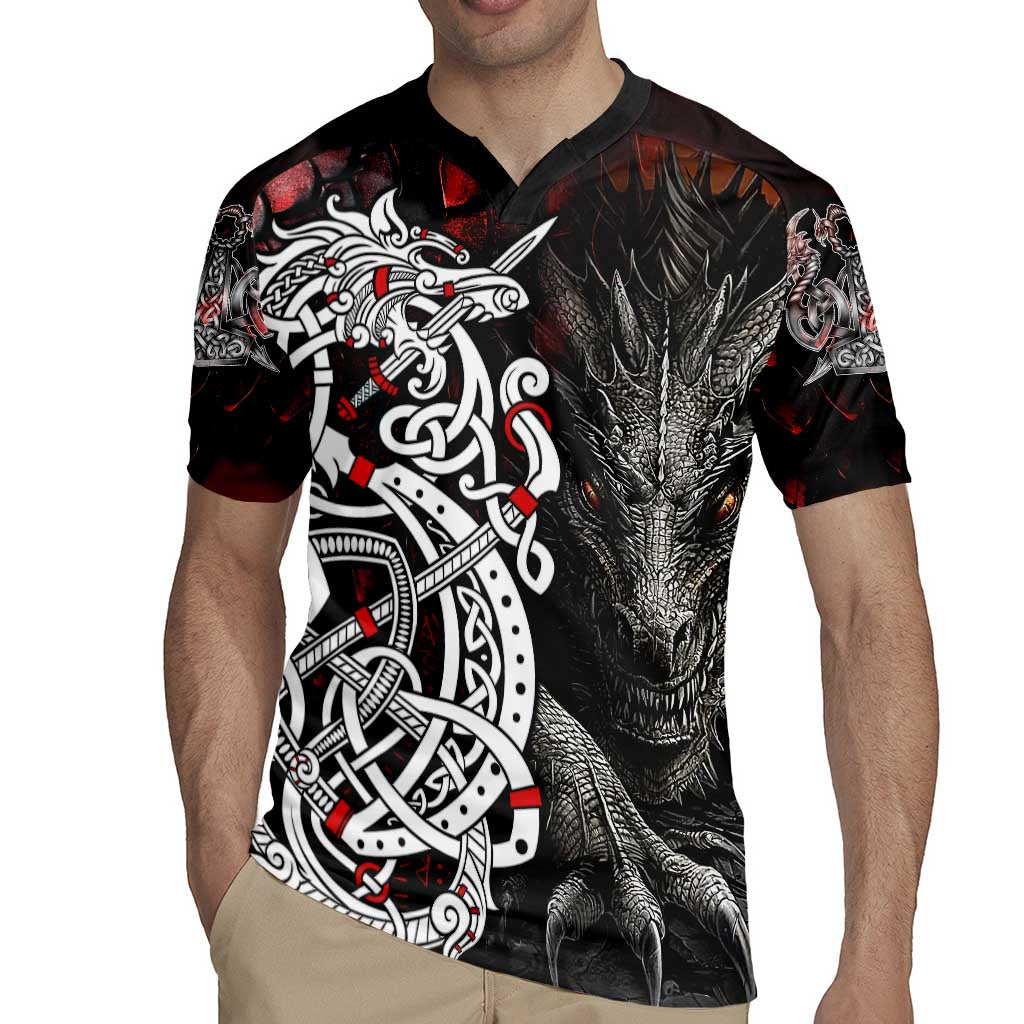 Viking Dragons Rugby Jersey Norse Mythology - Wonder Print Shop