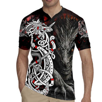 Viking Dragons Rugby Jersey Norse Mythology - Wonder Print Shop