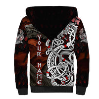 Viking Dragons Sherpa Hoodie Norse Mythology - Wonder Print Shop