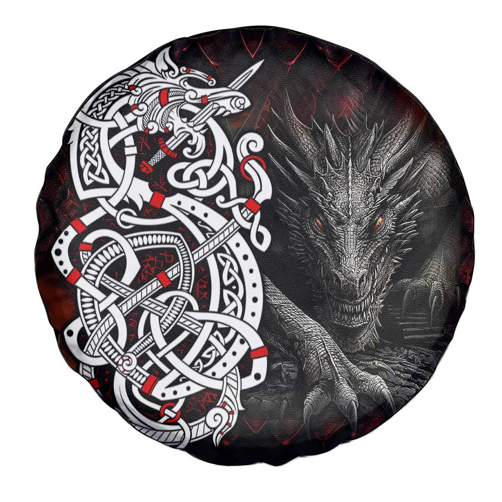 Viking Dragons Spare Tire Cover Norse Mythology - Wonder Print Shop