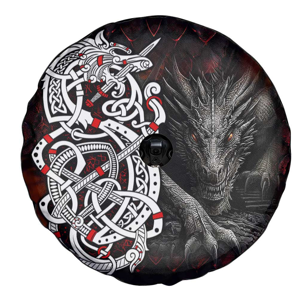 Viking Dragons Spare Tire Cover Norse Mythology - Wonder Print Shop