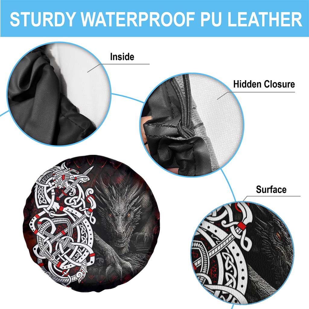 Viking Dragons Spare Tire Cover Norse Mythology - Wonder Print Shop