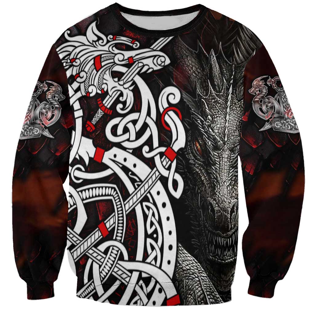 Viking Dragons Sweatshirt Norse Mythology - Wonder Print Shop