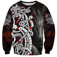 Viking Dragons Sweatshirt Norse Mythology - Wonder Print Shop