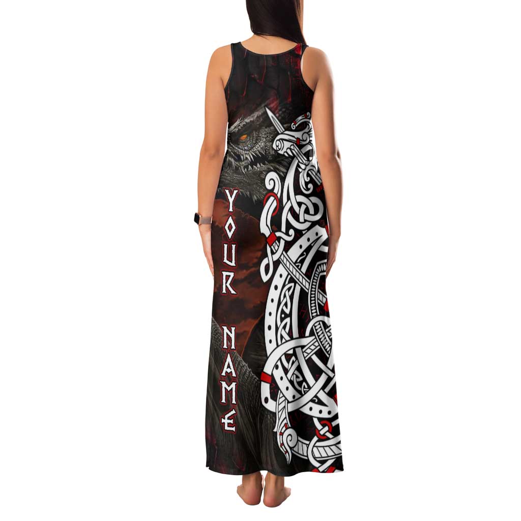 Viking Dragons Tank Maxi Dress Norse Mythology - Wonder Print Shop