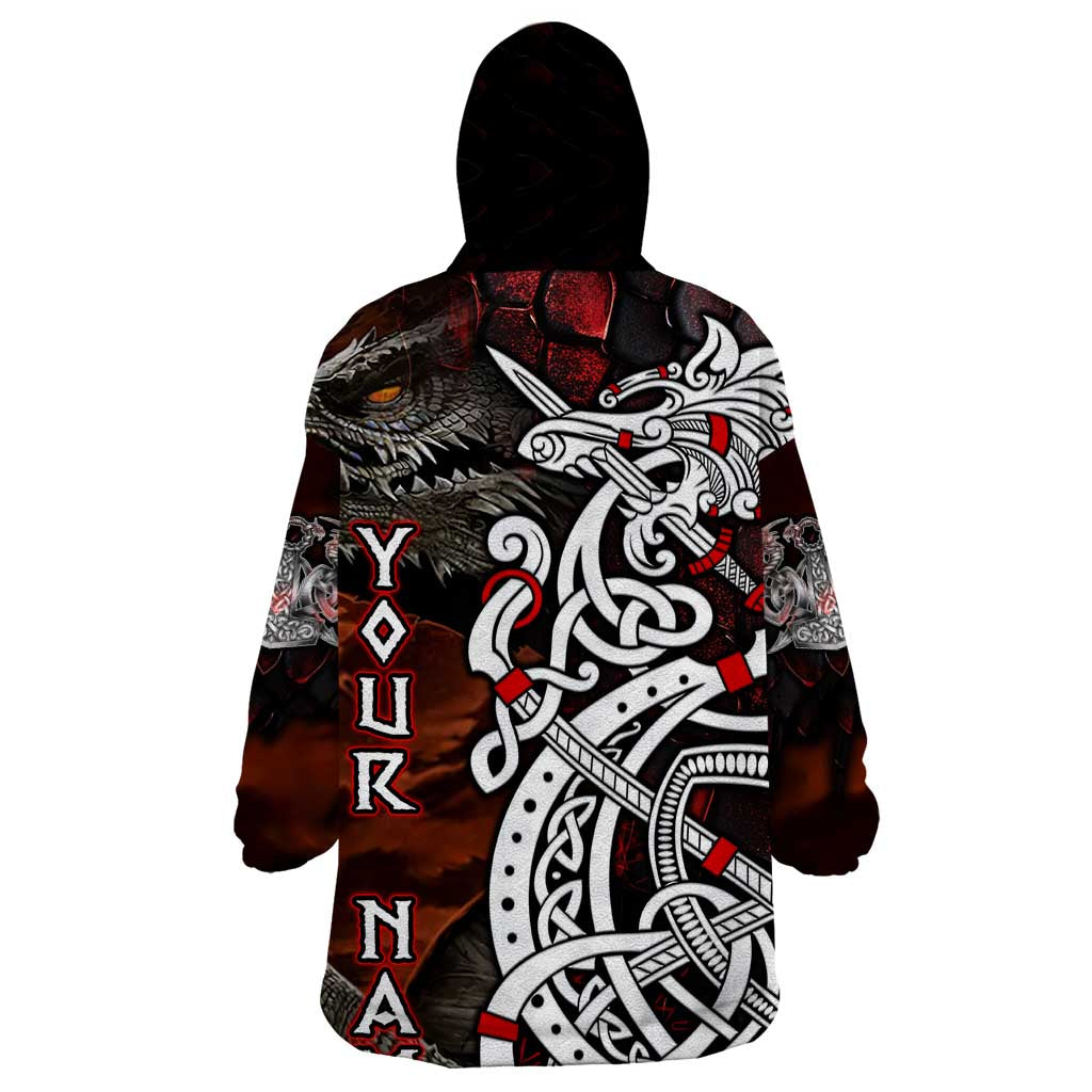 Viking Dragons Wearable Blanket Hoodie Norse Mythology - Wonder Print Shop
