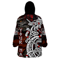 Viking Dragons Wearable Blanket Hoodie Norse Mythology - Wonder Print Shop
