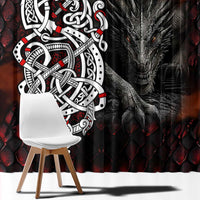 Viking Dragons Window Curtain Norse Mythology - Wonder Print Shop