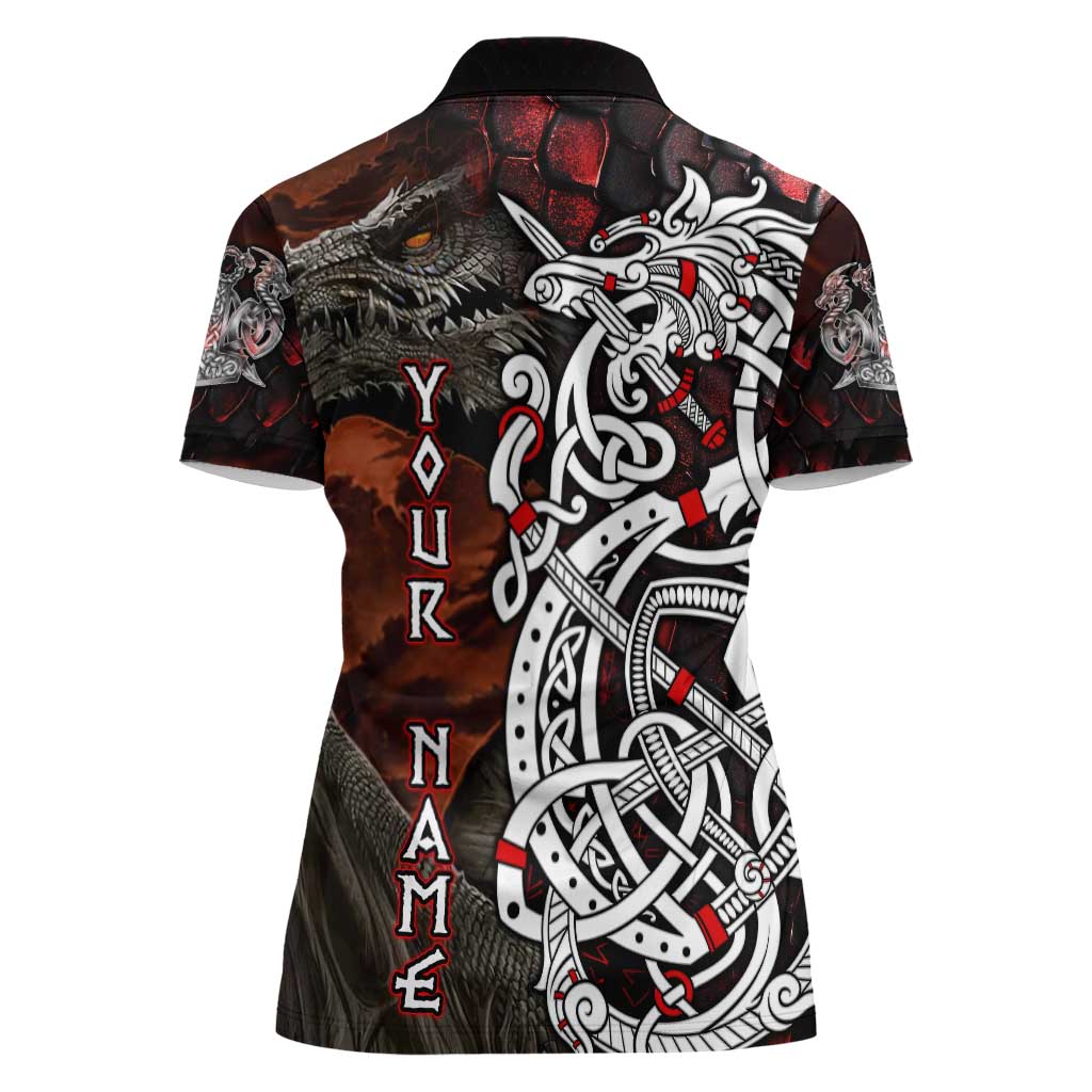 Viking Dragons Women Polo Shirt Norse Mythology - Wonder Print Shop