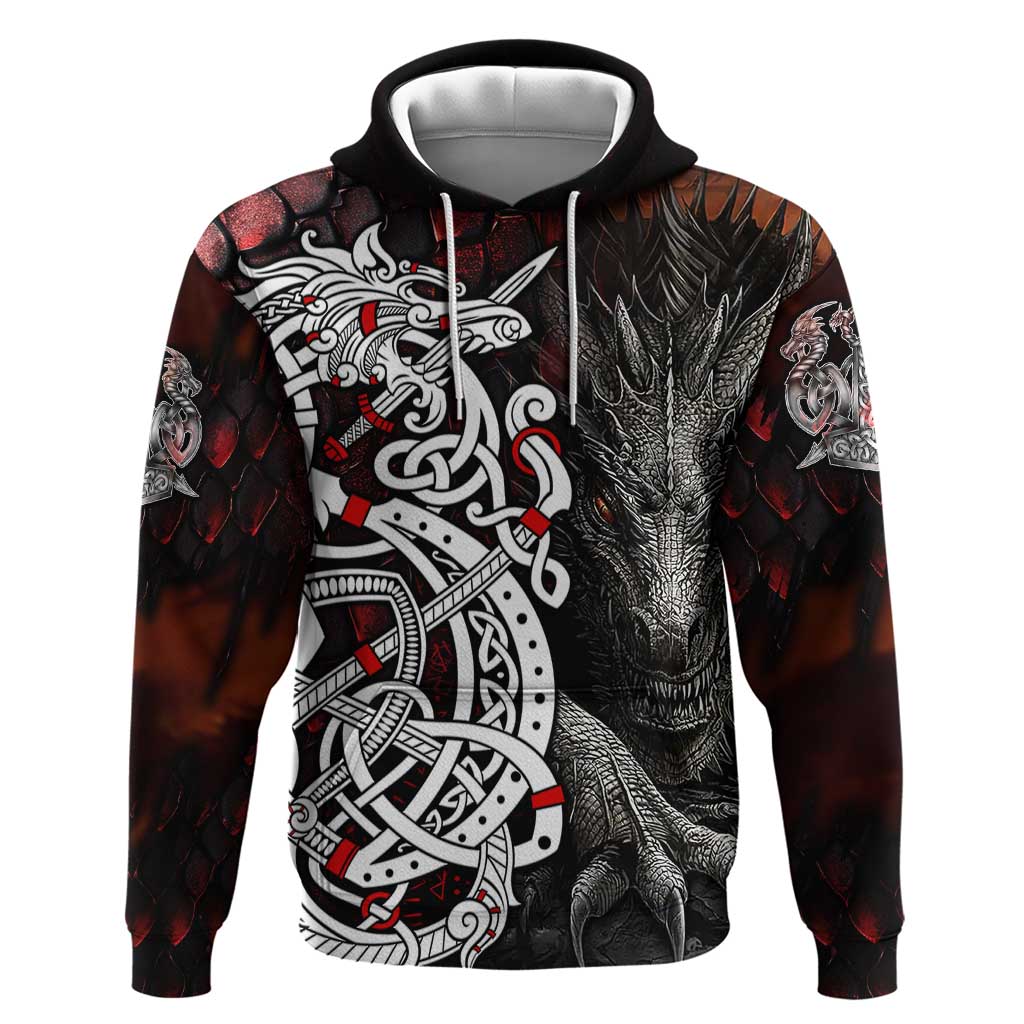 Viking Dragons Zip Hoodie Norse Mythology - Wonder Print Shop