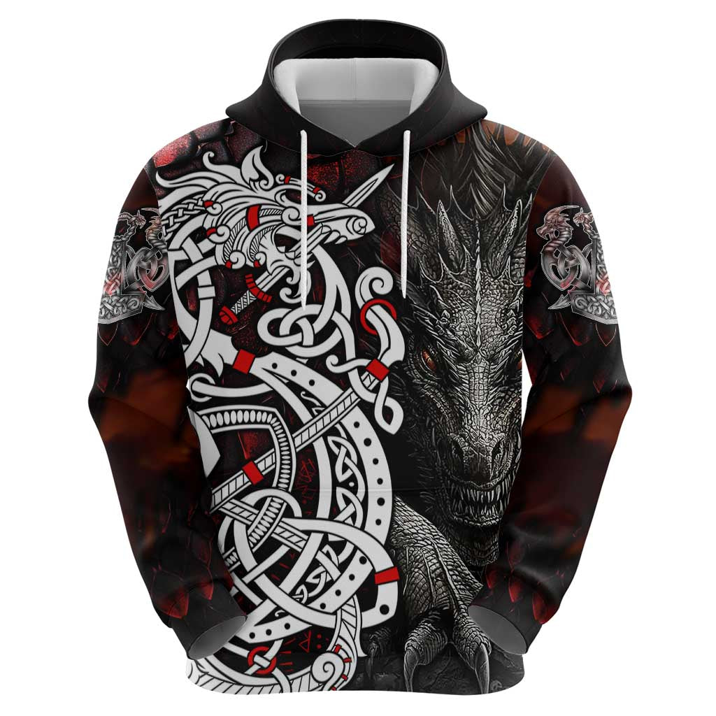 Viking Dragons Zip Hoodie Norse Mythology - Wonder Print Shop