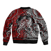 Viking Warrior And Viking Dragons Bomber Jacket - Wonder Print Shop