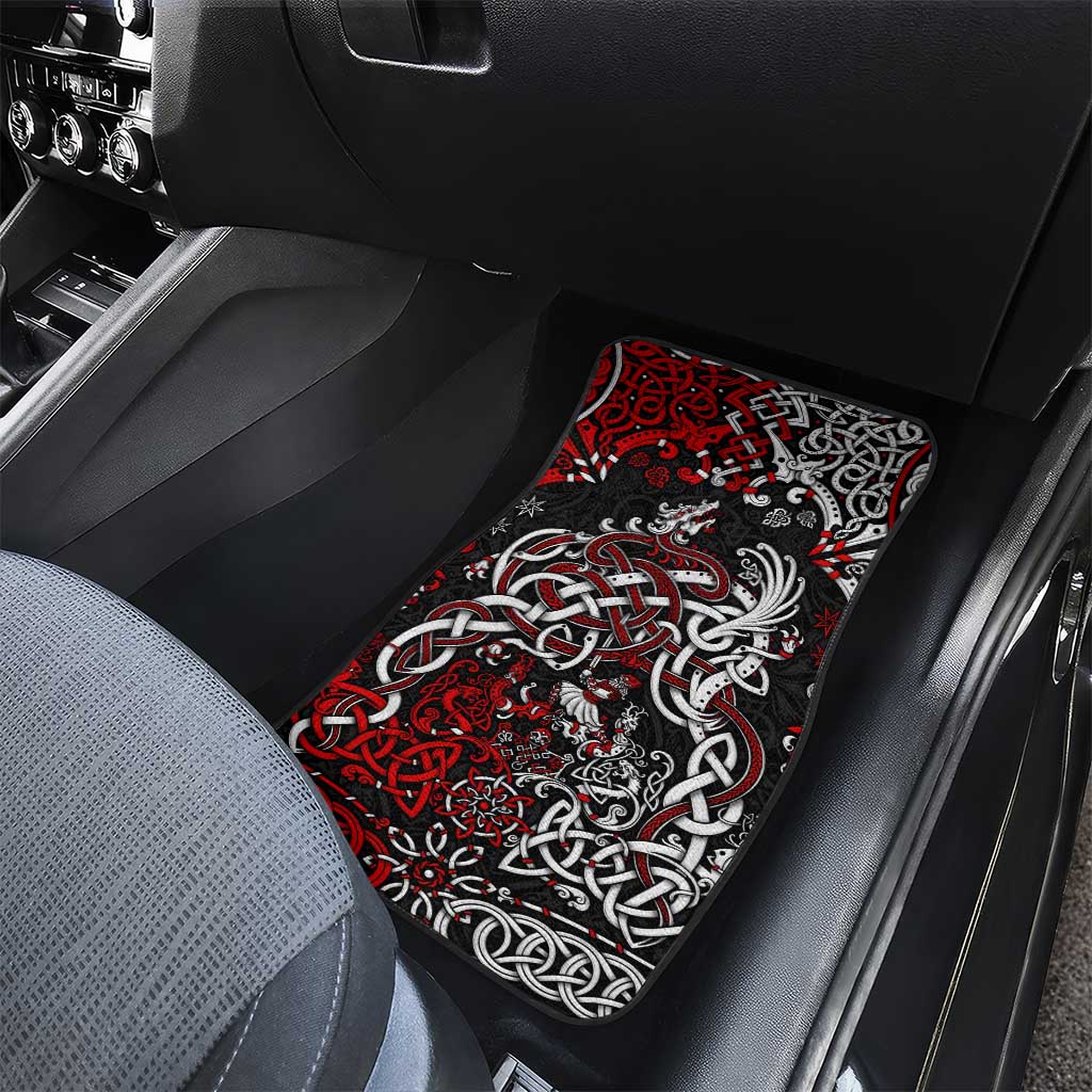 Viking Warrior And Viking Dragons Car Mats - Wonder Print Shop