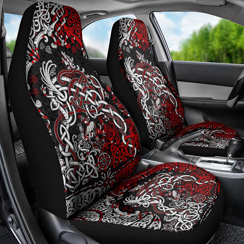 Viking Warrior And Viking Dragons Car Seat Cover - Wonder Print Shop
