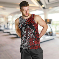 Viking Warrior And Viking Dragons Men Tank Top - Wonder Print Shop