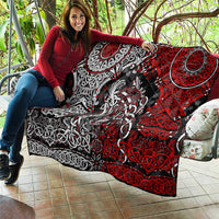 Viking Warrior And Viking Dragons Quilt - Wonder Print Shop