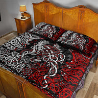 Viking Warrior And Viking Dragons Quilt Bed Set - Wonder Print Shop