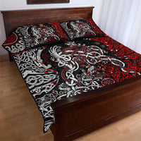 Viking Warrior And Viking Dragons Quilt Bed Set - Wonder Print Shop