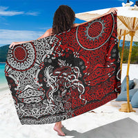 Viking Warrior And Viking Dragons Sarong - Wonder Print Shop