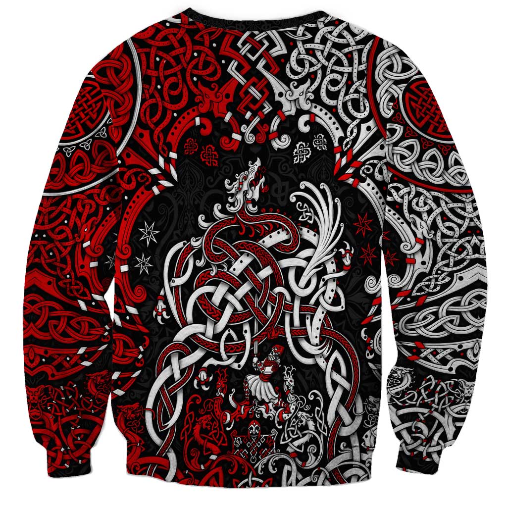 Viking Warrior And Viking Dragons Sweatshirt - Wonder Print Shop