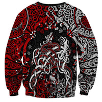 Viking Warrior And Viking Dragons Sweatshirt - Wonder Print Shop