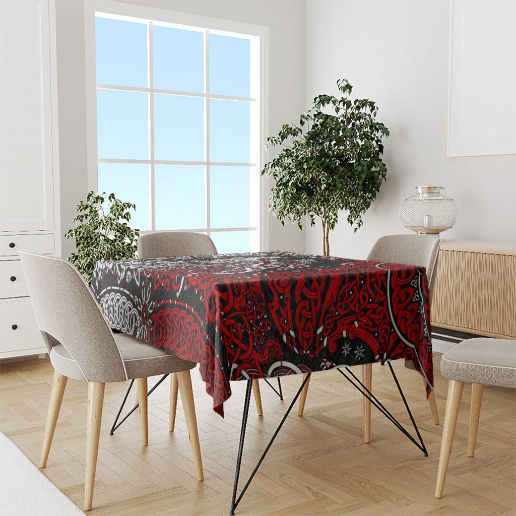 Viking Warrior And Viking Dragons Tablecloth - Wonder Print Shop