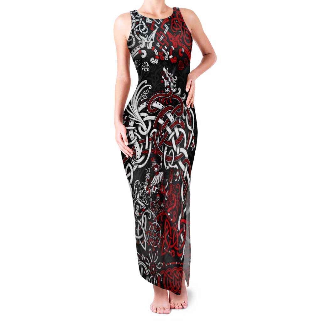 Viking Warrior And Viking Dragons Tank Maxi Dress - Wonder Print Shop