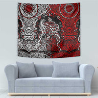 Viking Warrior And Viking Dragons Tapestry - Wonder Print Shop