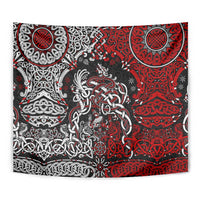 Viking Warrior And Viking Dragons Tapestry - Wonder Print Shop