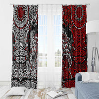 Viking Warrior And Viking Dragons Window Curtain - Wonder Print Shop
