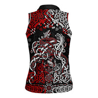 Viking Warrior And Viking Dragons Women Sleeveless Polo Shirt - Wonder Print Shop