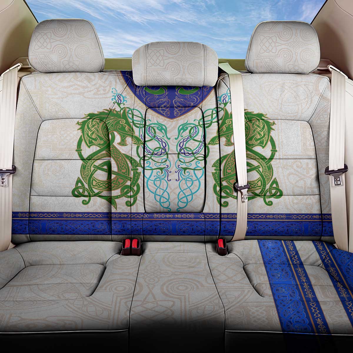 Dragon Celtic Knot Back Car Seat Cover - Wonder Print Shop