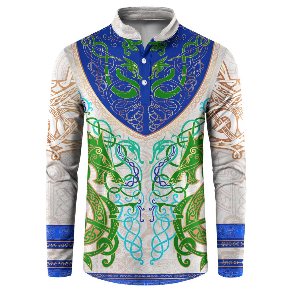 Dragon Celtic Knot Button Sweatshirt - Wonder Print Shop
