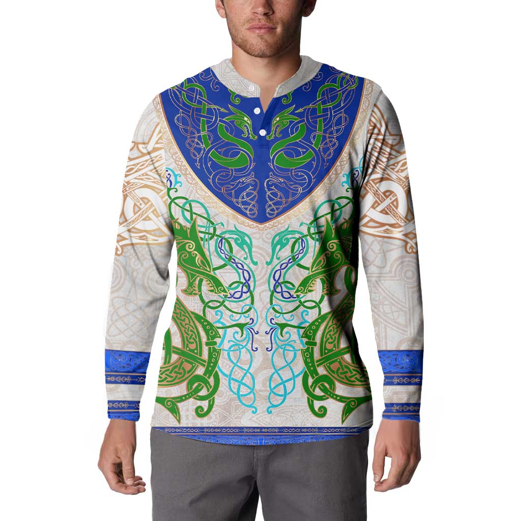 Dragon Celtic Knot Button Sweatshirt - Wonder Print Shop