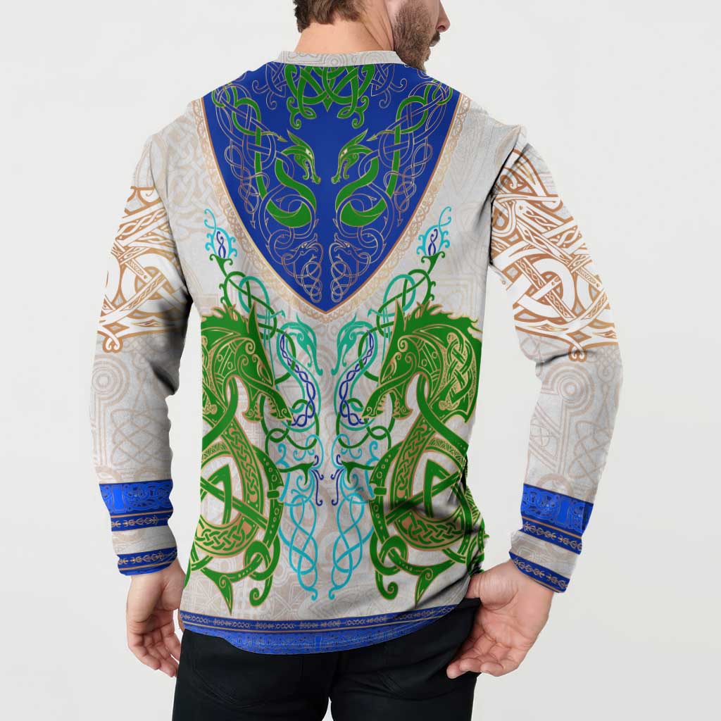Dragon Celtic Knot Button Sweatshirt - Wonder Print Shop