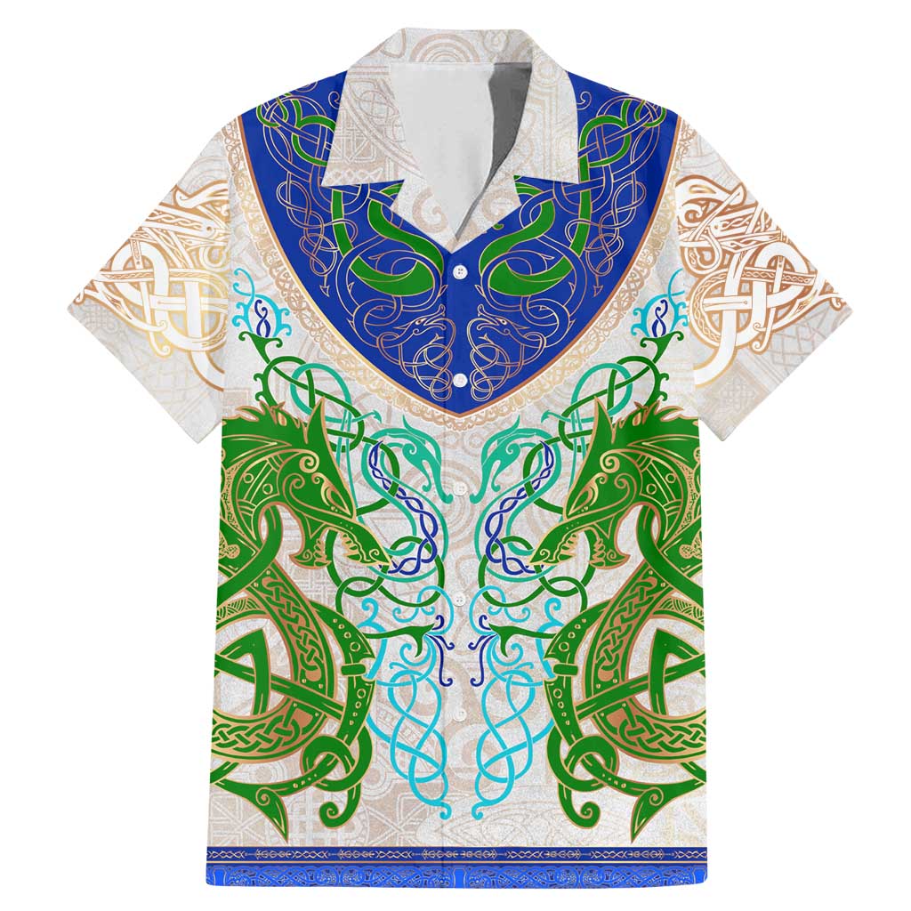 Dragon Celtic Knot Family Matching Mermaid Dress and Hawaiian Shirt - Wonder Print Shop