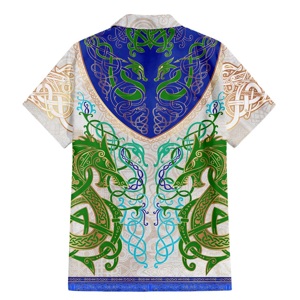 Dragon Celtic Knot Family Matching Mermaid Dress and Hawaiian Shirt - Wonder Print Shop